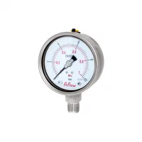 Манометр от 0 до 400бар из нержавеющей стали, D50мм, NPT 1/4", Штуцер снизу