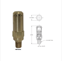 PRV9432T:24.1B; Клапан предохранительный для газовых и криогенных систем 1/4" MNPT от 0 - 24.1bar настраиваемый