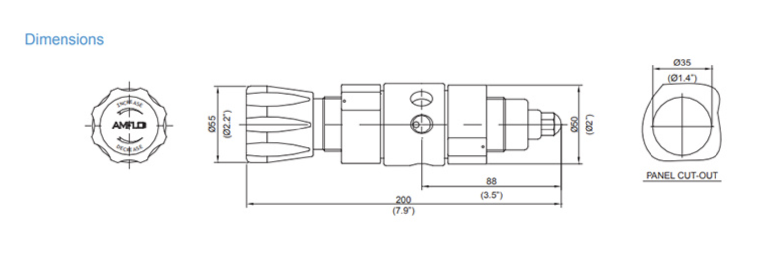 Регулятор баллонный двухступенчатый AMFLO R31LMDR нержавеющая сталь , 5-ти портовый с двумя манометрами, с предохранительным клапаном, давление на входе до 206 бар. CV-0.08