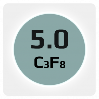 Октафторпропан C3F8 5.0 (99,999%) в баллоне 47л. сталь DOT наполнение 40 кг.  CGA580 Китай (с баллоном)