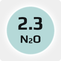 Закись азота (N20) техническая 2.3 (99,3%) в баллоне 40л, наполнение 24 кг., соединение G3/4 (DIN 9)